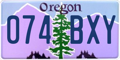 OR license plate 074BXY