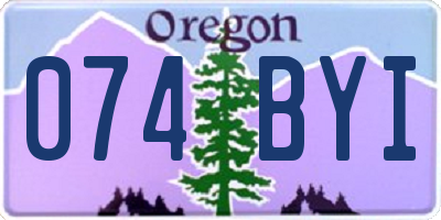 OR license plate 074BYI