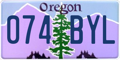 OR license plate 074BYL