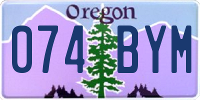 OR license plate 074BYM