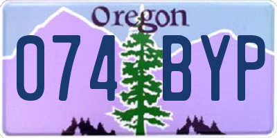 OR license plate 074BYP