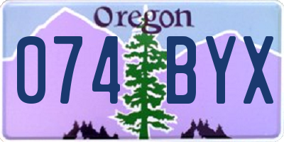OR license plate 074BYX