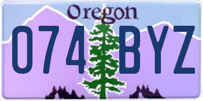 OR license plate 074BYZ