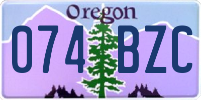 OR license plate 074BZC