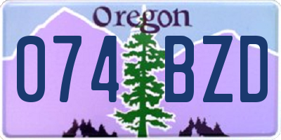 OR license plate 074BZD