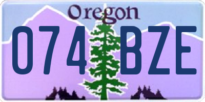OR license plate 074BZE