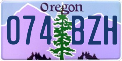 OR license plate 074BZH