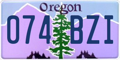 OR license plate 074BZI