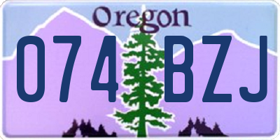 OR license plate 074BZJ