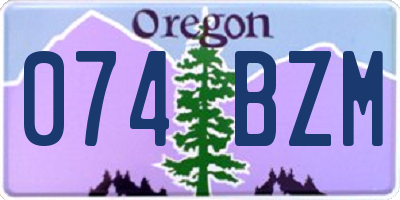 OR license plate 074BZM