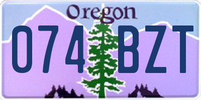 OR license plate 074BZT