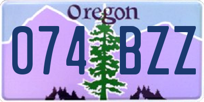 OR license plate 074BZZ