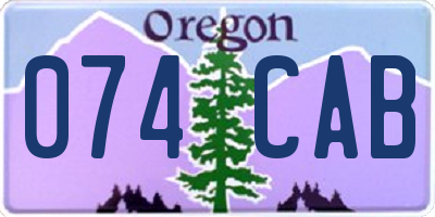 OR license plate 074CAB