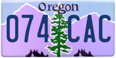 OR license plate 074CAC