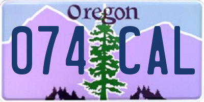 OR license plate 074CAL