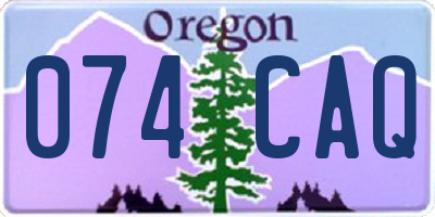 OR license plate 074CAQ