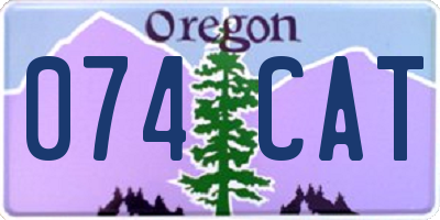OR license plate 074CAT