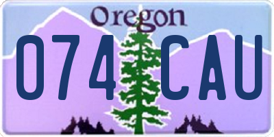 OR license plate 074CAU