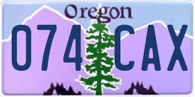 OR license plate 074CAX