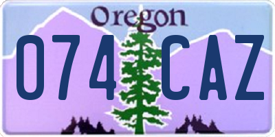 OR license plate 074CAZ