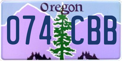 OR license plate 074CBB