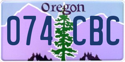OR license plate 074CBC