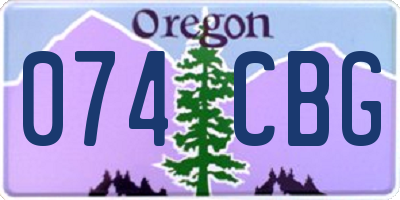 OR license plate 074CBG