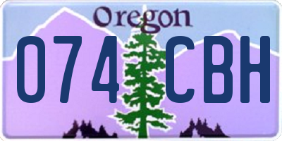 OR license plate 074CBH