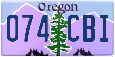 OR license plate 074CBI