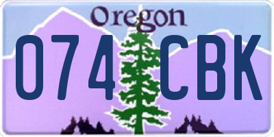 OR license plate 074CBK