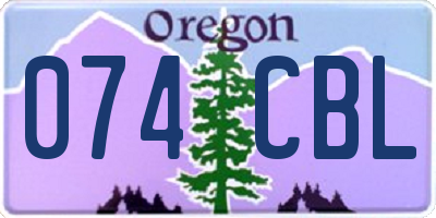 OR license plate 074CBL