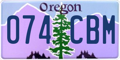 OR license plate 074CBM