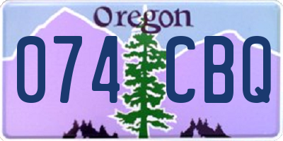 OR license plate 074CBQ