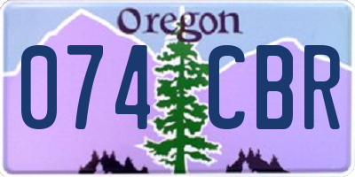 OR license plate 074CBR