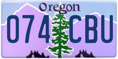 OR license plate 074CBU