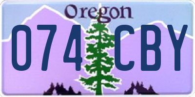 OR license plate 074CBY