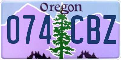 OR license plate 074CBZ