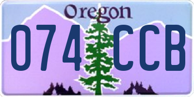 OR license plate 074CCB