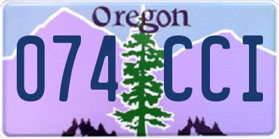 OR license plate 074CCI