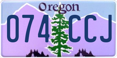 OR license plate 074CCJ