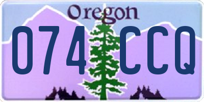 OR license plate 074CCQ