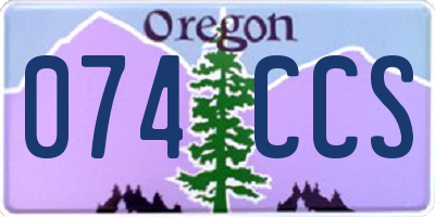 OR license plate 074CCS