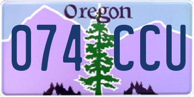 OR license plate 074CCU