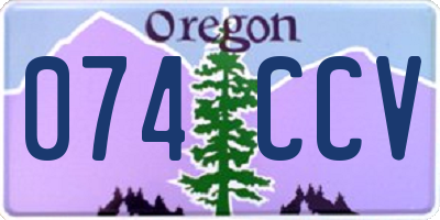 OR license plate 074CCV