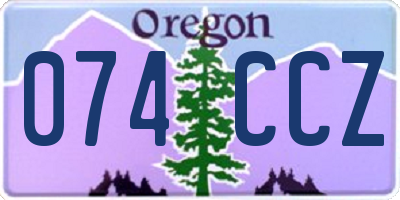 OR license plate 074CCZ