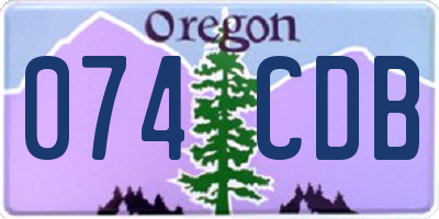 OR license plate 074CDB
