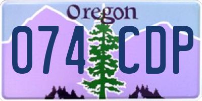 OR license plate 074CDP