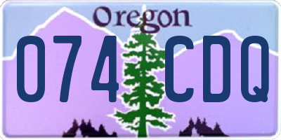 OR license plate 074CDQ