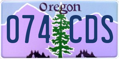 OR license plate 074CDS