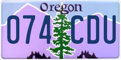 OR license plate 074CDU
